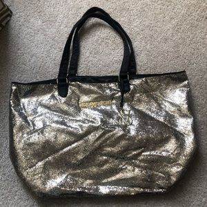 Gold Sparkly Victoria’s Secret Tote